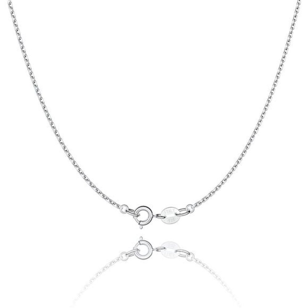 925 Sterling Silver Chain Necklace Women Girls 1.1mm Cable Chain Necklace